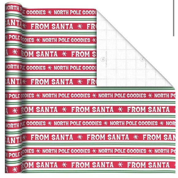 Hallmark Wrapping Paper Christmas From Santa Messages Jumbo Roll 90 sq ft - Picture 2 of 5